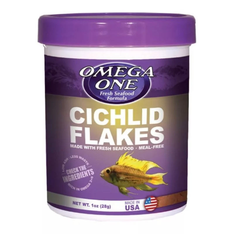 Cichlid Flakes 28gr Comida Hojuelas Peces Cíclidos Acuario