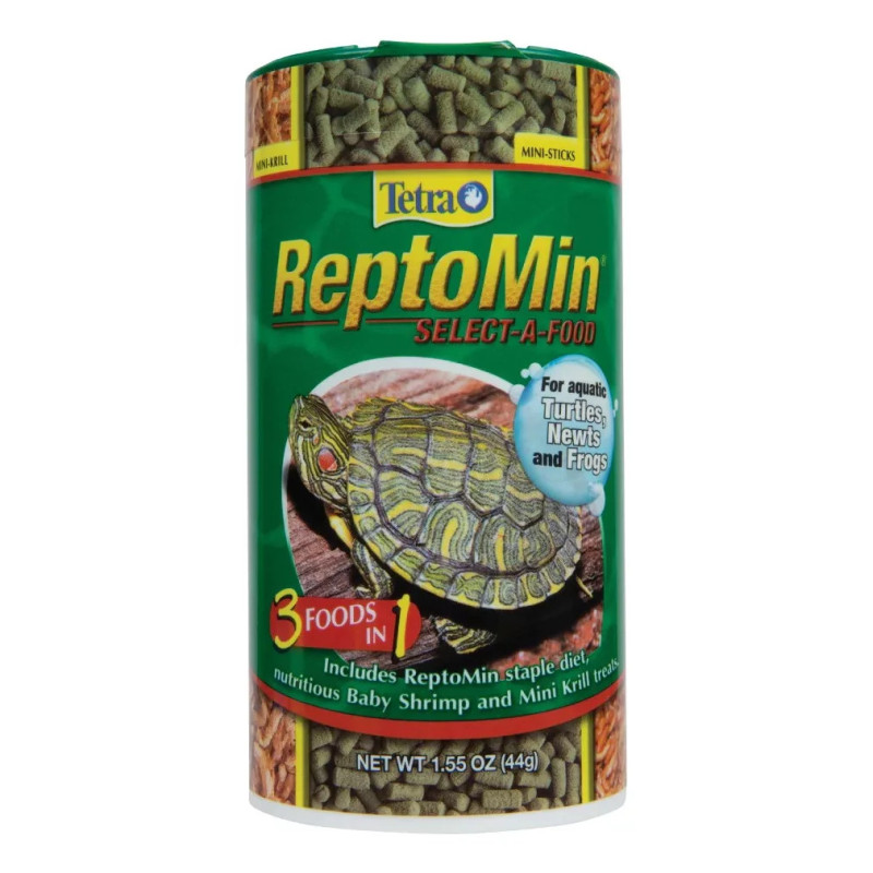 Reptomin 44gr Comida 3 En 1 Tortugas Mini Krill Shrimp Stick