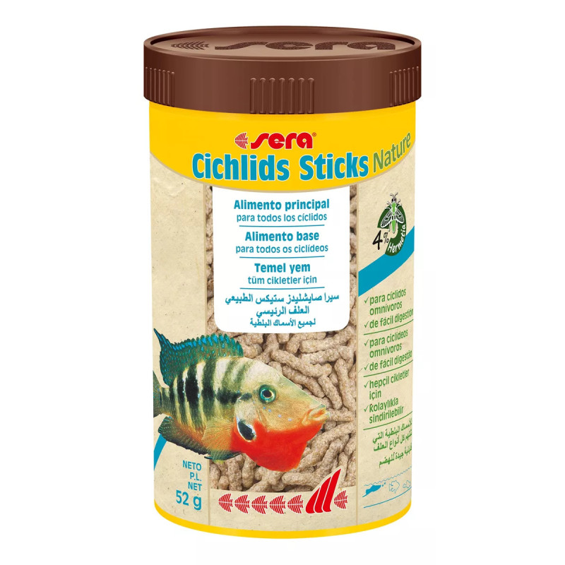 Sera Cichlids Sticks Nature 52gr Comida Ciclidos Acuario