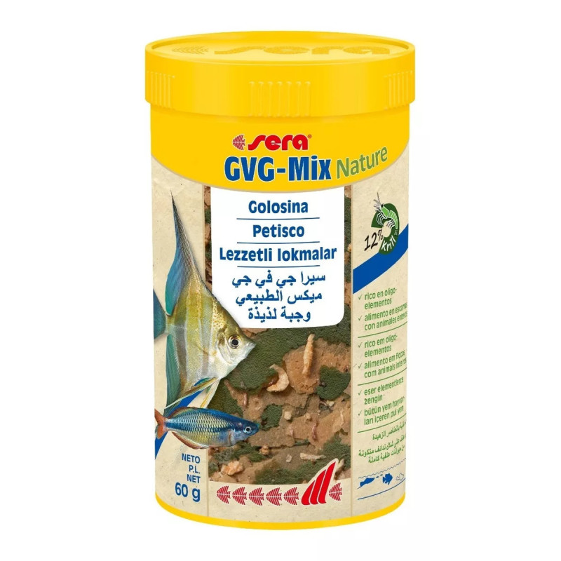 Sera Gvg-mix Nature 60gr Snack Golosina Peces Acuario