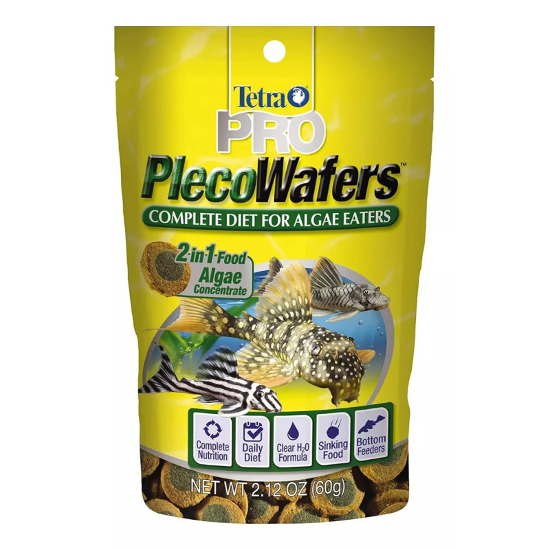 Tetrapro Pleco Wafers 60gr Comida Peces Fondo Cuchas Acuario