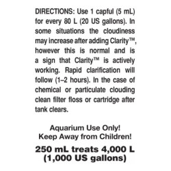 Clarity 250ml Seachem Aclarador Agua Acuario Peces Plantas