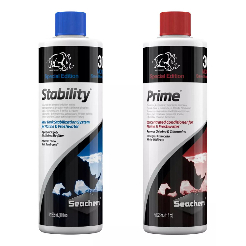 Combo Prime Stability 325ml Cambio Agua Peces Acuario Pecera