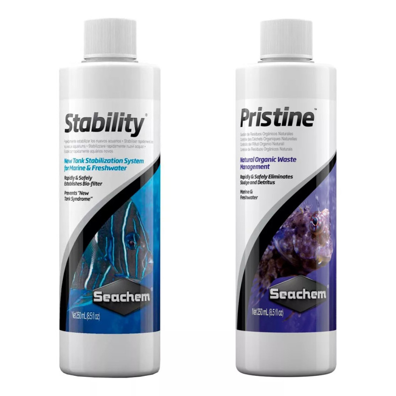 Combo Stability Pristine 250ml Bacterias Benéficas Acuario