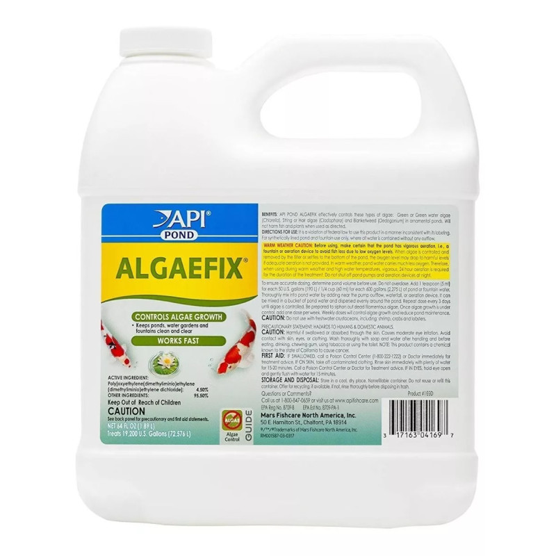 Pond Algaefix 1.89lt Anti Algas Lago Estanques Fuentes Peces