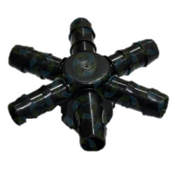 Conector Estrella X3 Pétalos Manguera Difusora Piscicultura
