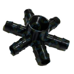 Conector Estrella X3 Pétalos Manguera Difusora Piscicultura