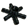 Conector Estrella X3 Pétalos Manguera Difusora Piscicultura