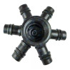 Conector Estrella X3 Pétalos Manguera Difusora Piscicultura