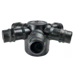 Conector Estrella X3 Pétalos Manguera Difusora Piscicultura