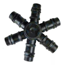 Conector Estrella X3 Pétalos Manguera Difusora Piscicultura