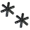 Conector Estrella X2 Pétalos Manguera Difusora Piscicultura