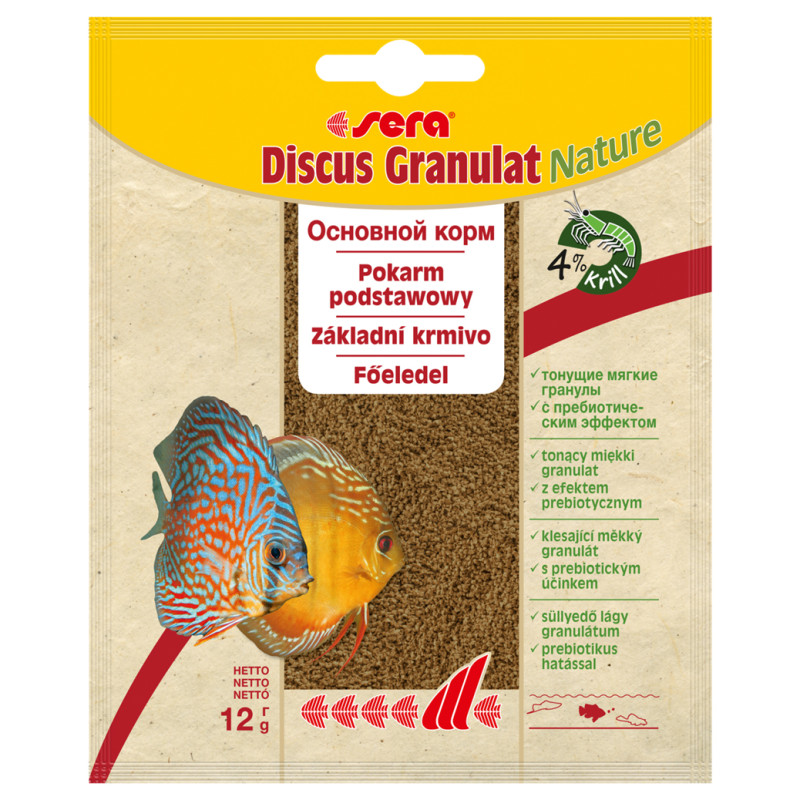 Sera Discus Granulat Nature 12gr Comida Gránulos Discos