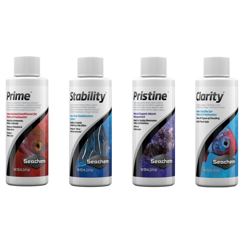 Combo Prime Stability Pristine Clarity 100ml Agua Acuario