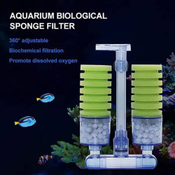 Filtro Espuma Esponja Doble Pulmón Oxigeno Acuario Peces