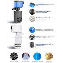 Filtro Interno Sumergible Acuario Oxigeno Agua Peces 1500l/h