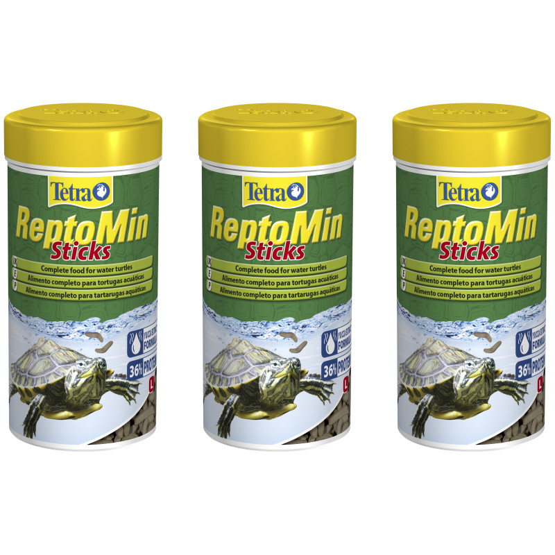 Reptomin 60gr X3 Comida Tortugas Acuáticas Tritones Ranas