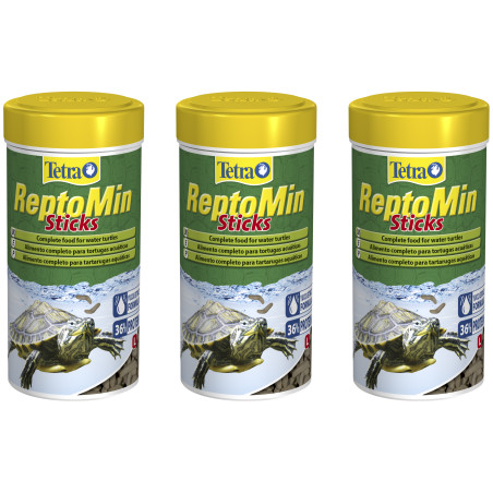 Reptomin 60gr X3 Comida Tortugas Acuáticas Tritones Ranas