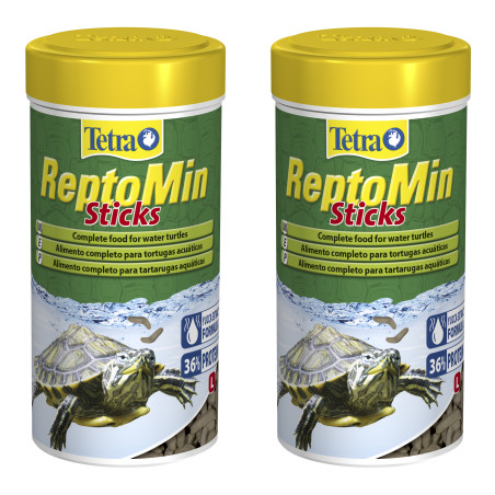 Reptomin 60gr X2 Comida Tortugas Acuáticas Tritones Ranas