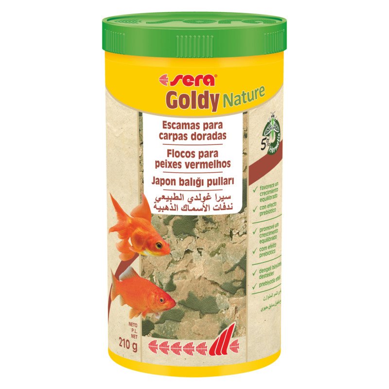 Sera Goldy Nature 210gr Comida Hojuelas Bailarinas Pecera Sera Goldy Nature 210gr Comida Hojuelas Bailarinas Pecera