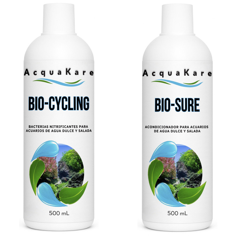 Combo Bio-sure Bio-cycling 500ml Cambio Agua Peces Pecera