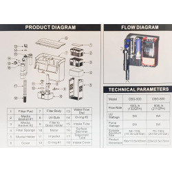 Filtro Externo Cascada Skimmer Luz Uv Acuarios Peces 800l/h