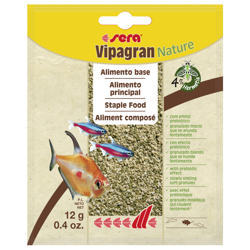 Sera Vipagran Nature 12gr Gránulos Blandos Peces Acuario