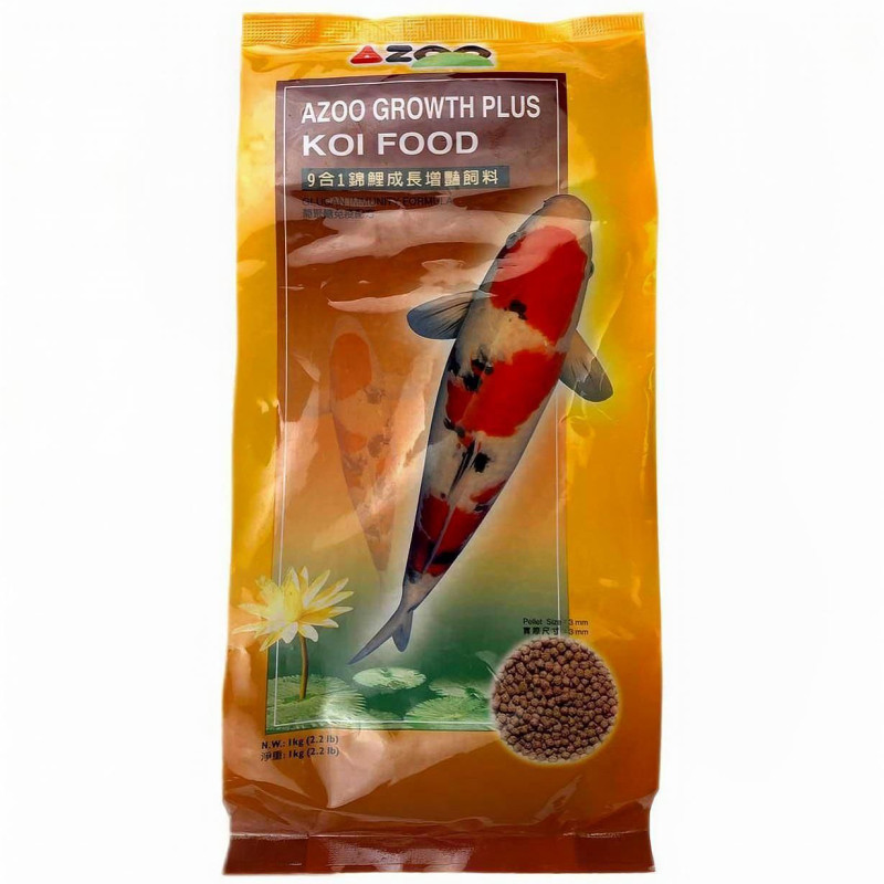 Azoo Growth Plus Koi Food 1kg Comida 3mm Goldfish Carpas