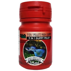 9 In 1 Guppy Pellet 14gr Comida Flotante Peces Guppys Pecera