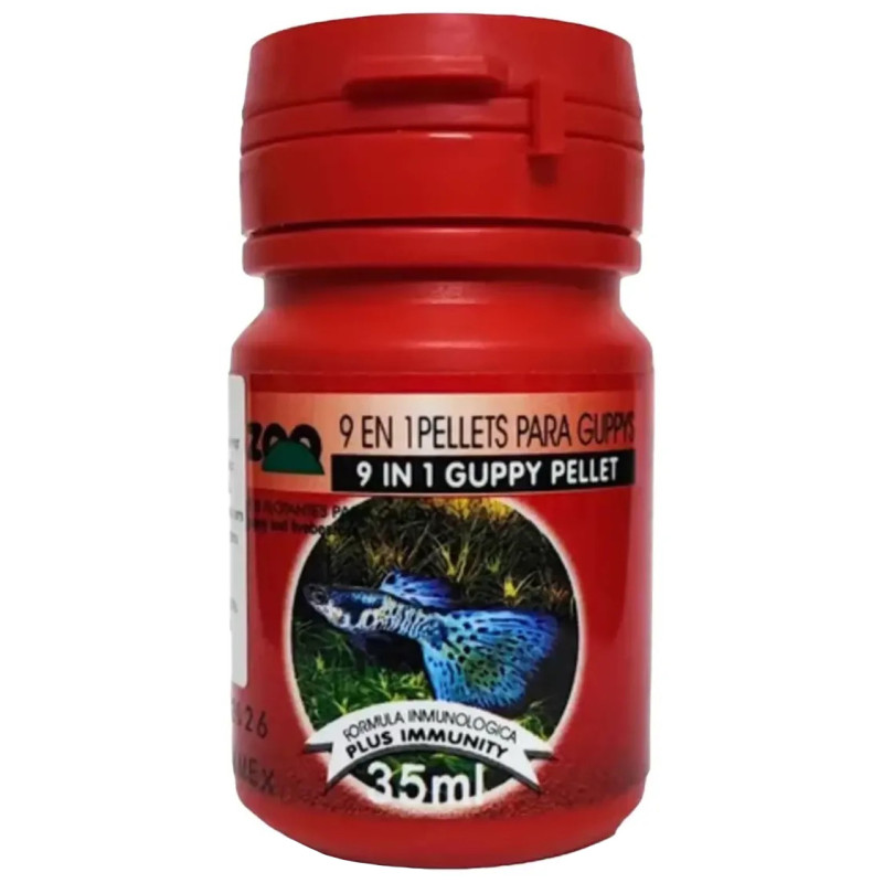 9 In 1 Guppy Pellet 14gr Comida Flotante Peces Guppys Pecera